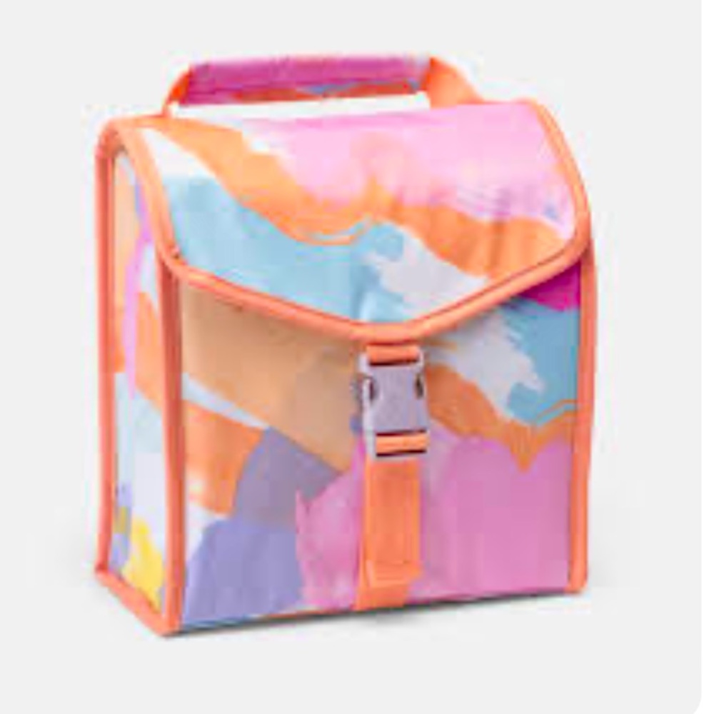 Fold over Lunch Bag ~ Watercolor Pop